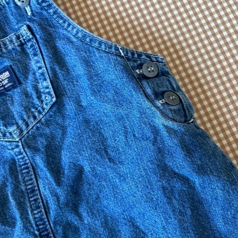 Vintage OshKosh Toddler denim overalls style‎ jumper dress. Size 4